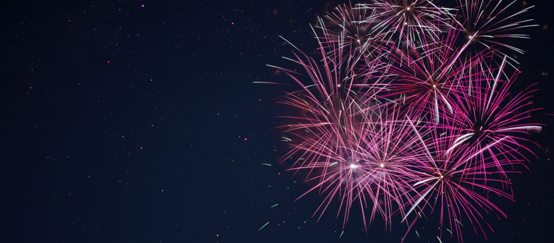 Pro Fireworks Michigan. Amazing maroon, red, pink celebration fireworks.